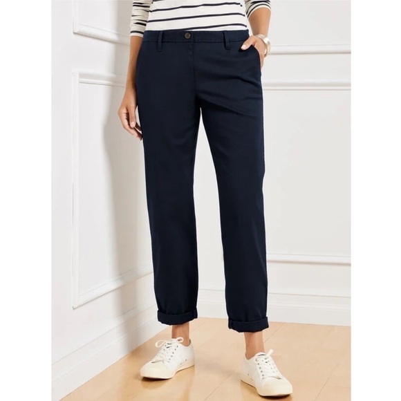 Talbots Relaxed Chinos Indigo Navy Blue - Picture 1 of 10